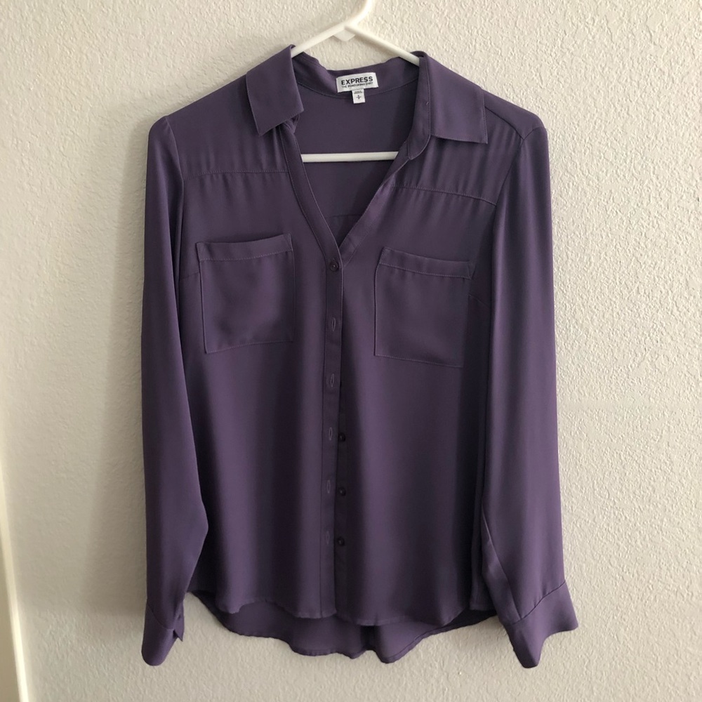 Purple button up